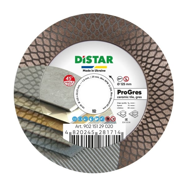 Distar Diamanttrennscheibe 1A1R 125 Pro Gres, 90215129020