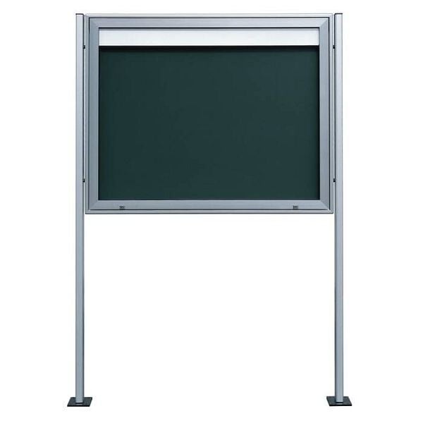 Stein HGS Aluminium-Ständerpaar für -Infomedia M/SM/VB/CL- aus Alurechteckrohr 100 x 40 mm, zum Aufschrauben mit Fußplatten/, silber eloxiert, 20218