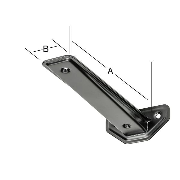 Vormann 3F-Linearkonsole 190 mm, schwarz, VE: 6 Stück, 000166190S