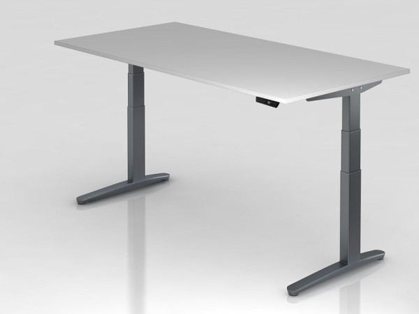 Hammerbacher Sitz-Steh-Schreibtisch elektrisch 200x100cm Graphit/Graphit, Rechteckform, VXBHM2E/5/GG