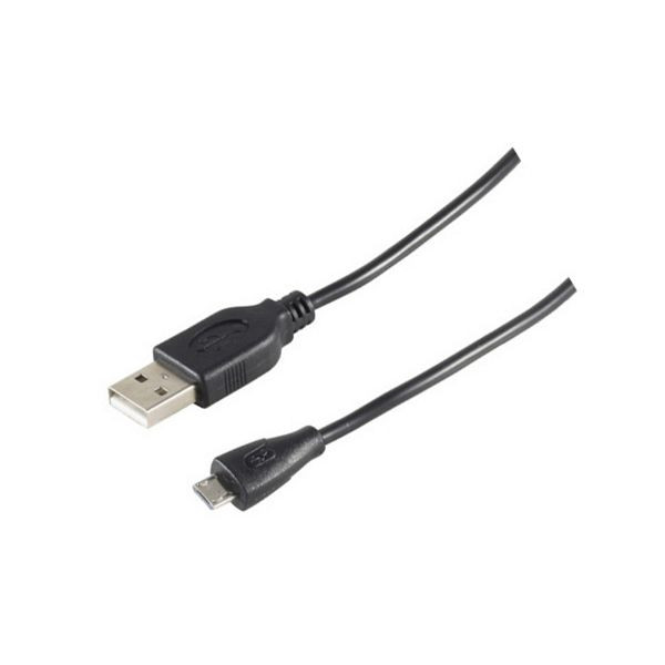 S-Conn USB-Lade- und Synckabel, USB-A-Stecker auf USB Micro- B Stecker, 2,4A, 1,8m, 33911