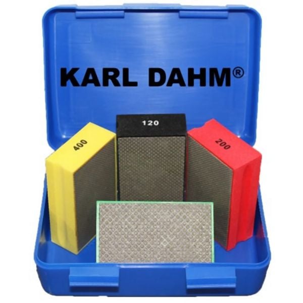 Karl Dahm Diamant-Schleifpads Set mittelgroß, Körnung 60-400, 50289