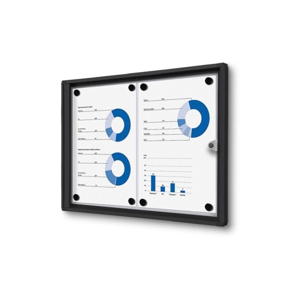 Showdown Displays Schaukasten Innen Economy Schwarz (2xA4), SCXS2xA4C9005