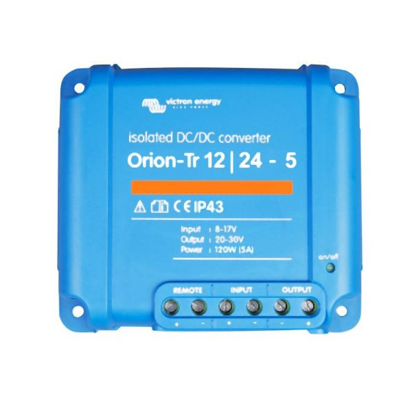 Victron Energy Orion-Tr 12/24-5 isolierter DC DC Konverter 12V zu 24V 5A 120W, 1-67-009455