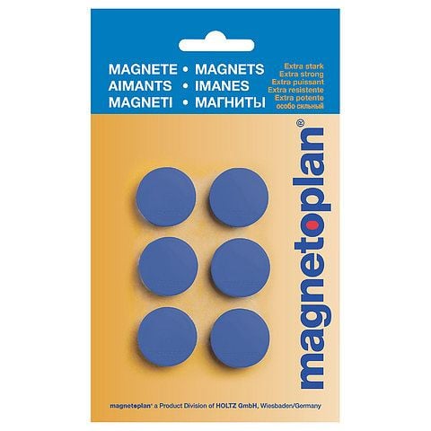 Magnetoplan Magnet Discofix Hobby, auf Blisterkarte, Farbe: dunkelblau, VE: 6 Stück, 16645614