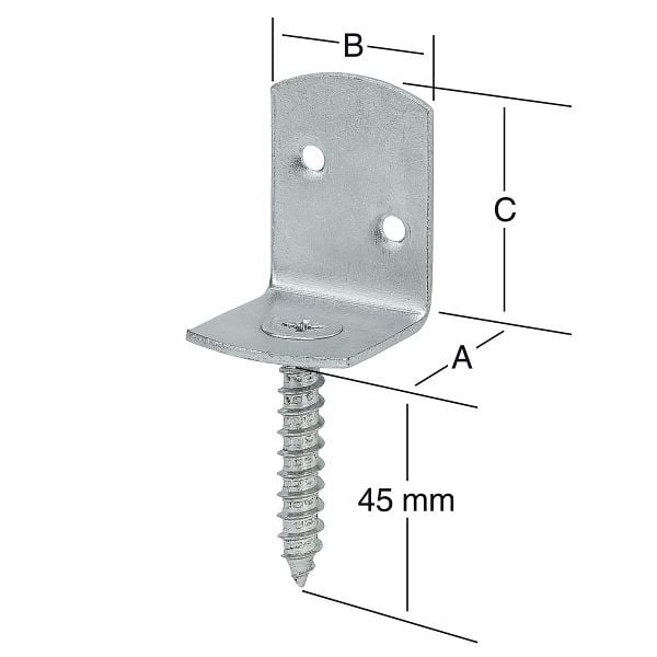 Vormann Flechtzaunbeschläge 35 x 30 x 40 mm, verzinkt, VE: 40 Stück, 075272000