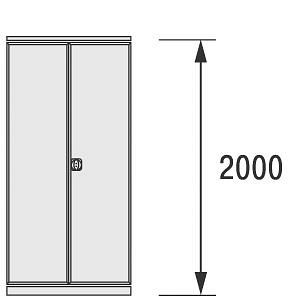 BITO Flügeltür 1000x2000 RAL7035 Set, 29950