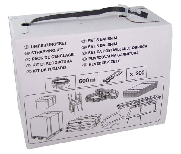 Berger & Schröter Umreifungs-Set (600 m PP-Umreifungsband + 200 Kunststoffklammern), 60453