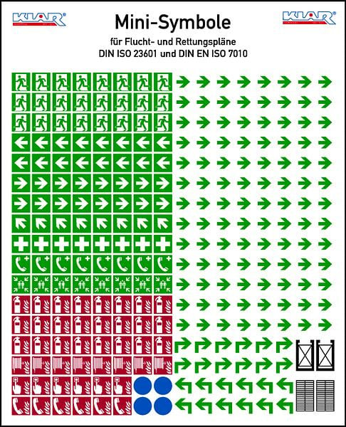 Schilder Klar Minisymbole nach DIN ISO 23601 und DIN EN ISO 7010, 170x210 mm Folie selbstklebend, 1279/61