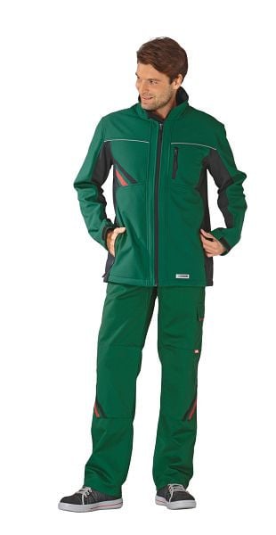 Planam Highline Softshelljacke, grün/schwarz/rot, Größe XXXL, 2385064