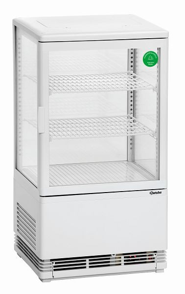 Bartscher Mini Kühlvitrine 58 l, weiß, 700258G, 4015613635057