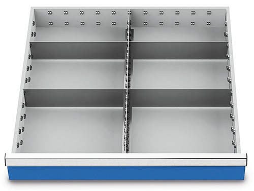 Bedrunka+Hirth Schubladeneinsatz, Serie 700, Metalleinteilung, 144BLH150A