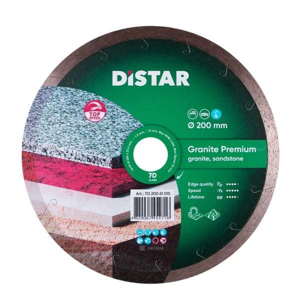 Distar Diamanttrennscheibe 1A1R 200 Granite Premium, 11320061015