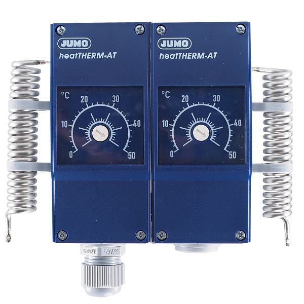 JUMO Doppelthermostat (TW/TW) mit Umschaltkontakt, 0 bis 50 °C, Raumthermostat, 60003213