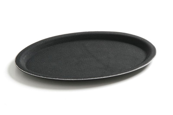 Hendi Serviertablett, oval, 210 mm, schwarz, professionell, 508732