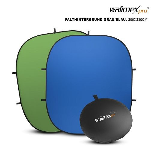 Walimex pro Chroma Key Falthintergrund grün/blau, 200x230cm, 1020732