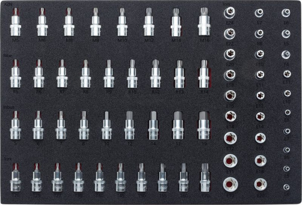 VIGOR Steckschlüsseleinsatz Satz, Anzahl Werkzeuge: 64, V2837