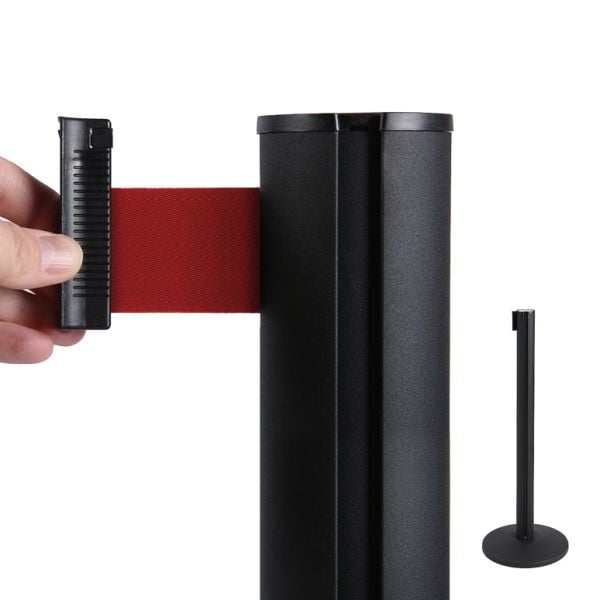 Showdown Displays Gurtpfosten Schwarz (rotes Absperrband), BBBLACKRED