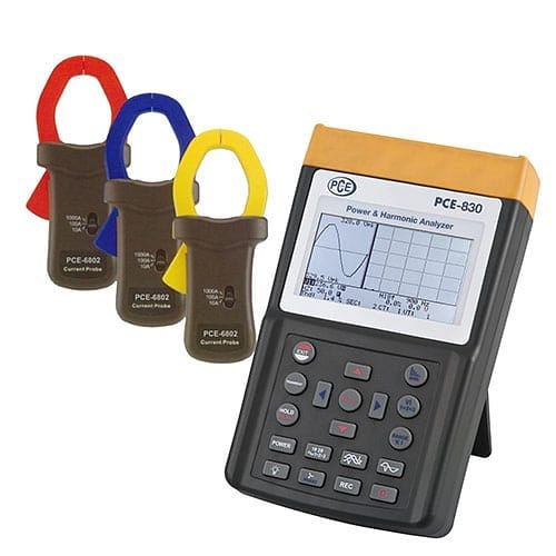 PCE Instruments Leistungs-Netzstöranalysator, Maximaler Leitungsdurchmesser 55 mm, PCE-830-2