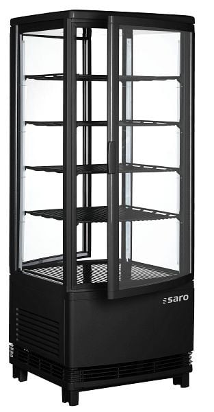 Saro Kühlvitrine mit Doppeltür Modell SC100DT schwarz, 330-1015