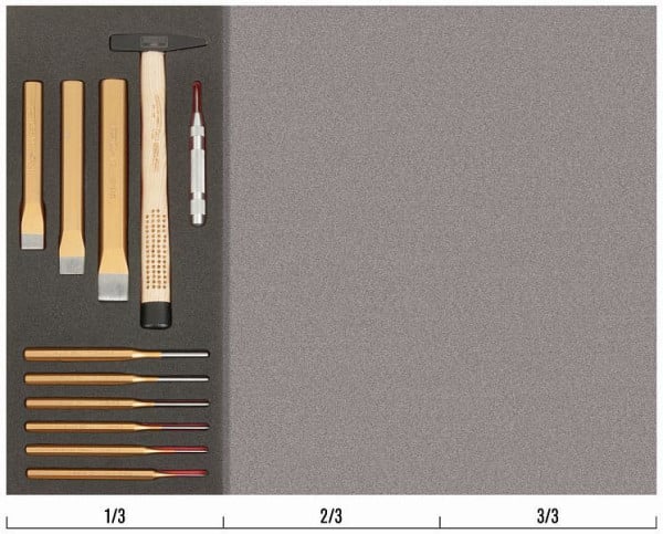 Bahco 1/3 Einlage, Meißel + Splintentreiber, 11-teilig, FF1E5002