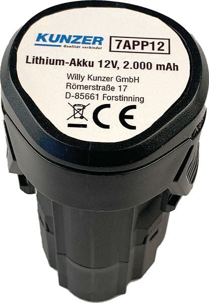 Kunzer Lithium-Akku 12V, 2.000 mAh, 7APP12, 4260625441657