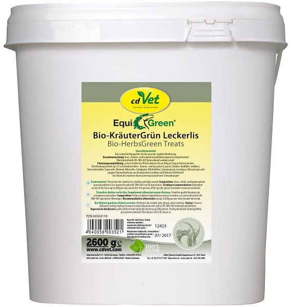 cdVet EquiGreen Bio-KräuterGrün Leckerlis 2,6 kg, 352