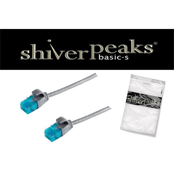 shiverpeaks BASIC-S, Patchkabel cat 6 U/UTP slim, grau 0,5m, BS08-22010