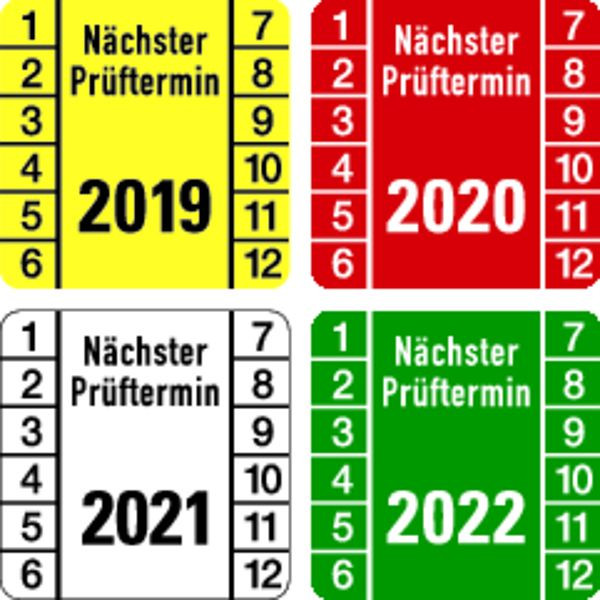 Schilder Klar Prüfplakette Nächster Prüftermin 2023, eckig, blau/weiß, 30x30 mm Folie selbstklebend, VE: 40 Stück, 58/63.23