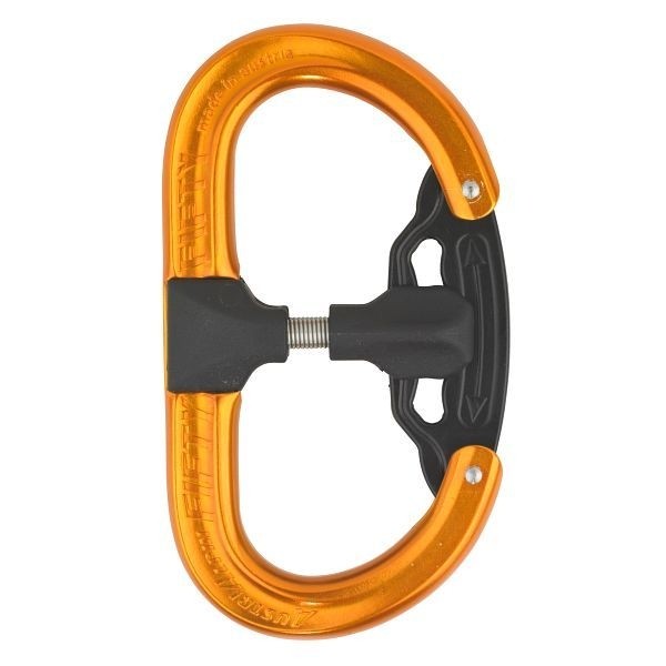 AustriAlpin Karabiner FIFTY:FIFTY, 2-Kammer-Autolock, eloxiert, orange, VE: 40 Stück, KX55O