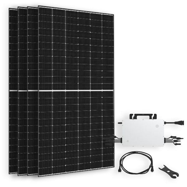 Offgridtec Solar-Direct 1620W HMS-1600 Solaranlage Glas Glas Hausnetz-Einspeisung - 10m HMS-Anschlusskabel, 4-01-018455-004