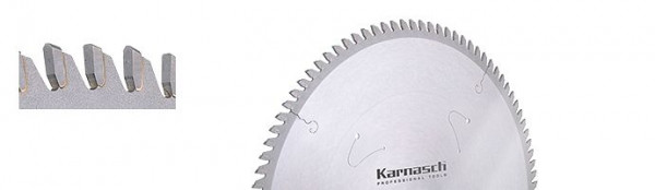 Karnasch Hartmetall-bestücktes Kreissägeblatt Harte Kunststoffe, Abrasive Werkstoffe, Fertigschnitt / Dünnschnitt 300x2,4/1,8x30mm 96 TFF-P, 111430300010