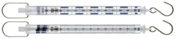 PESOLA Zug-/Kraftmesser / Federwaage 10N, Teilung 0.1N, Light Line, dunkelblau, mit Haken, 18010