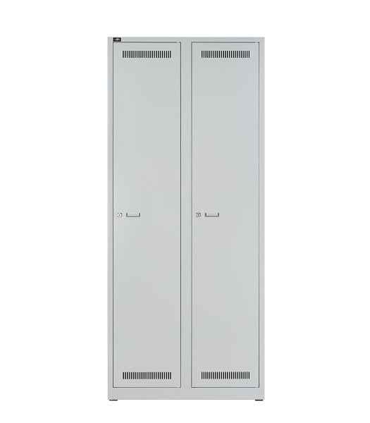 Bisley LIGHT Garderobenschrank 2 Abteile 400, lichtgrau, GL08D1245