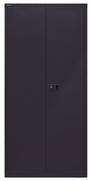 Bisley Flügeltürenschrank Universal, Garderobeneinsatz, schwarz, E782AAG633