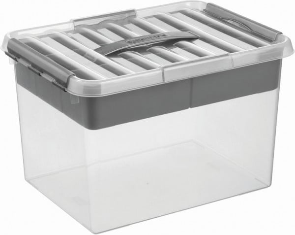 helit Aufbewahrungsbox "the q-line" 22L, VE: 4 Stück, transparent, H6161002