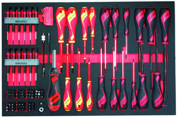 Teng Tools Schraubendreher-Set, gemischt, FOAM4X4, 98 Teile, TTEMD98N