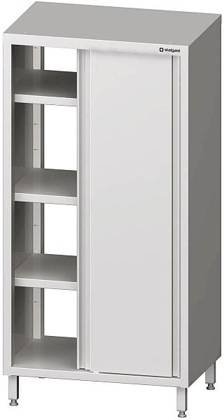 Stalgast Durchreiche-Hochschrank mit Schiebetüren, 800x700x1800 mm, verschweißt, VHK08711