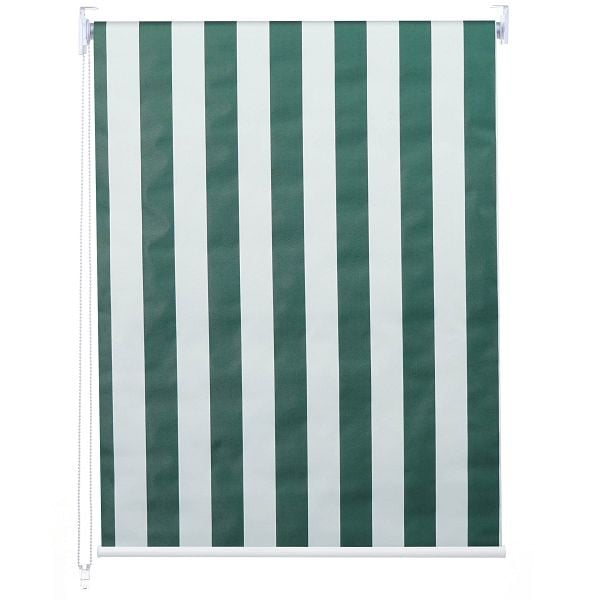 Mendler Rollo HWC-D52, Fensterrollo Seitenzugrollo Jalousie, 110x230cm Sonnenschutz Verdunkelung blickdicht, grün/weiß, 63468