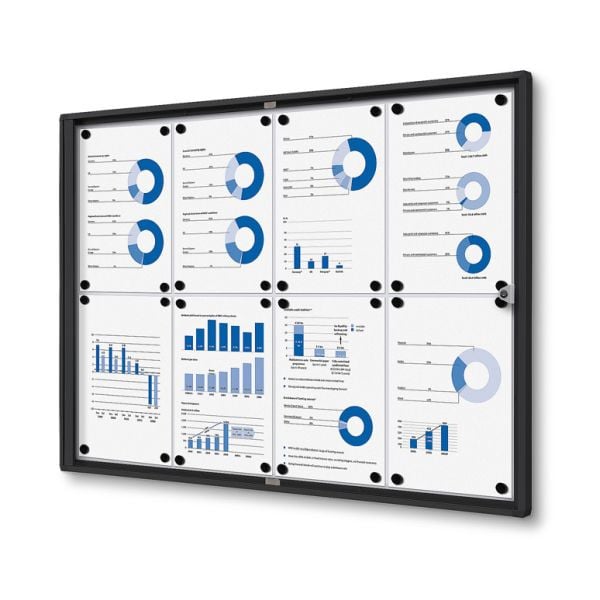 Showdown Displays Schaukasten Innen Economy Schwarz (8xA4), SCXS8xA4C9005