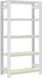 Regalwerk BERT-Großfachregal 250 kg - Grundfeld HxBxT 2000x1005x600mm 5 Fachebenen Paneel mit 16mm Spanplatten, B3-50510-60
