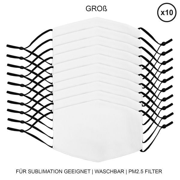 Monster Gesichtsmasken, Groß, 10er Packung, 27383