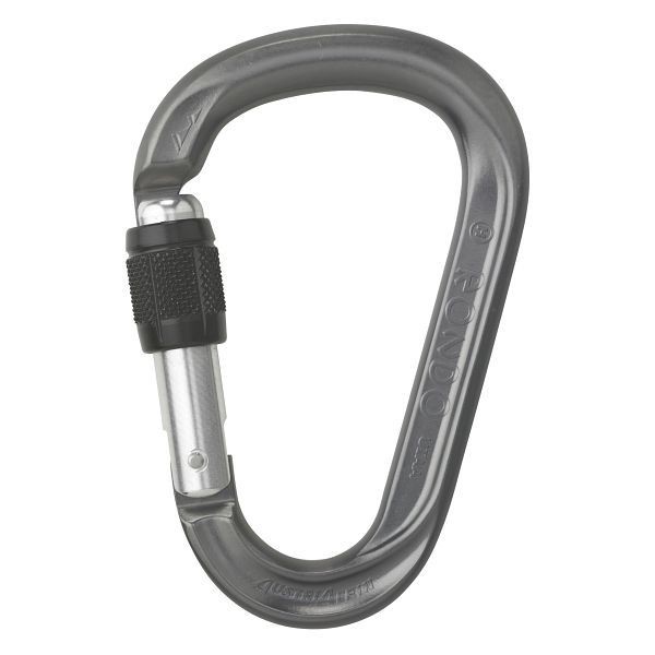 AustriAlpin Karabiner HMS RONDO Schraubverschluss. eloxiert, anthrazit, VE: 40 Stück, KR11B-G