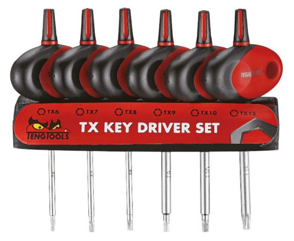 Teng Tools Mini-TX-T-Griff-Schraubendreher-Set, 6 Teile, MDM706TXT