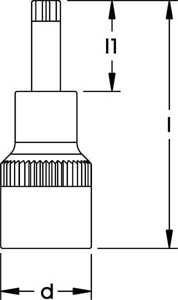 ELORA Schraubendreher-Einsatz 1/2" TORX®, 3245-TX 40, 3245000401000