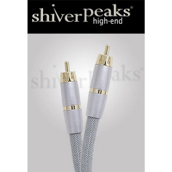 shiverpeaks HIGH-END-Video-Anschlusskabel, Cinchstecker auf Cinchstecker, Metall-Stecker mit vergoldeten Kontakten,-Silber-Nylon, 10,0m, 90022-10.0SPH-L