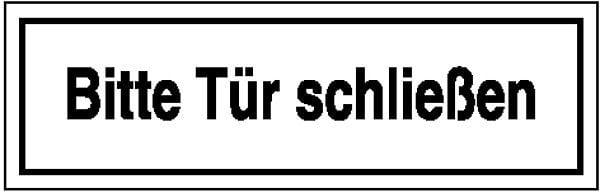 SafetyMarking Hinweisschild, Bitte Tür schließen, BxH 25x15 cm, Aluminium, 11.5810