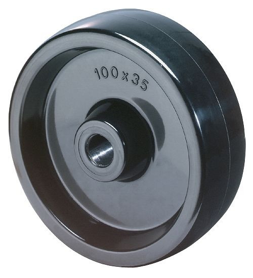 BS Rollen Hitzebeständiges Rad, Rad-Breite 35 mm, Rad-Ø 100 mm, Tragfähigkeit 170 kg, Lauffläche Phenolharz, Gleitlager, VE: 4 Stück, B22.100
