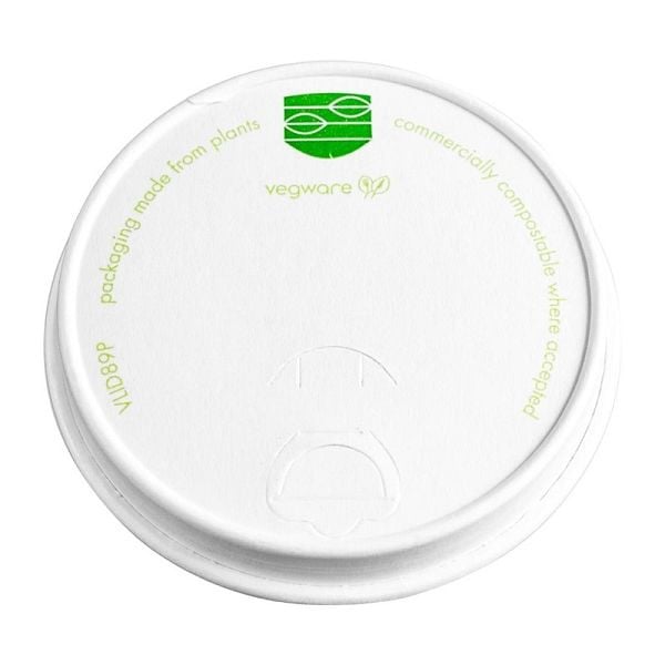 Vegware kompostierbarer 89er-Papierdeckel für Kaffeebecher (1000 Stück), CF887