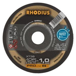 Rhodius PROline XT38 Extradünne Trennscheibe, Durchmesser [mm]: 125, Stärke [mm]: 1.5, Bohrung [mm]: 22.23, VE: 50 Stück, 204621